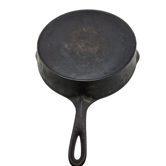 Vintage Wagner Ware Sidney #1058K Deep Cast Iron Fry Pan - Picture 4 of 5